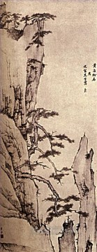 Terraza Shitao de cinabrio 1700 chino tradicional Pinturas al óleo